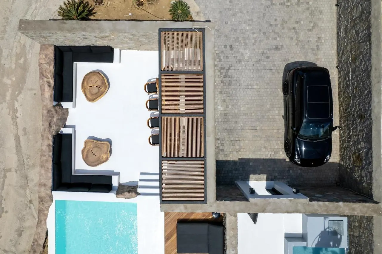 Mykonos Town Black Villa- Cave Heated Pool 빌라